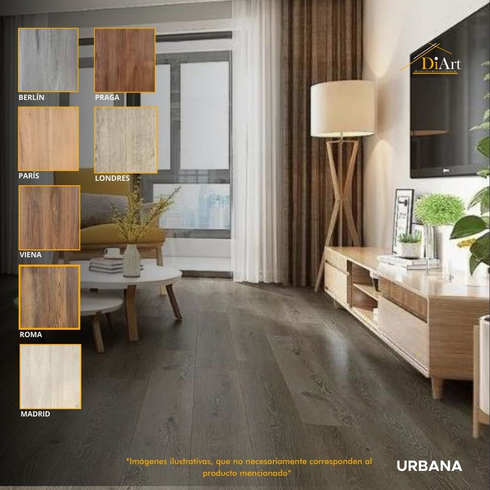 Piso Vinílico LVT caja Mod: URBANA (2mm)